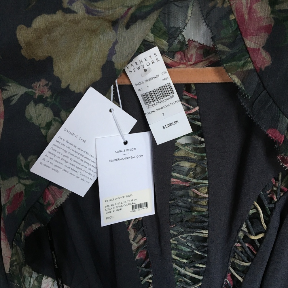 SOLD • Zimmermann Iris Floral Silk Open-Back Dress - Picture 8 of 8